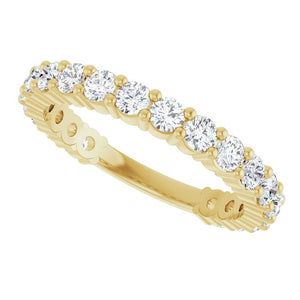 14K Yellow Gold 3/4 CTW Round Natural Diamond Anniversary Band
