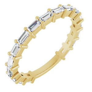 14K Yellow Gold 3/4 CTW Round Natural Diamond Anniversary Band