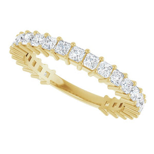 14K Yellow Gold 3/4 CTW Round Natural Diamond Anniversary Band