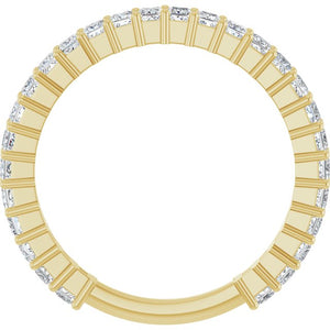 14K Yellow Gold 3/4 CTW Round Natural Diamond Anniversary Band
