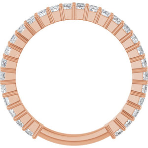 14K Yellow Gold 3/4 CTW Round Natural Diamond Anniversary Band