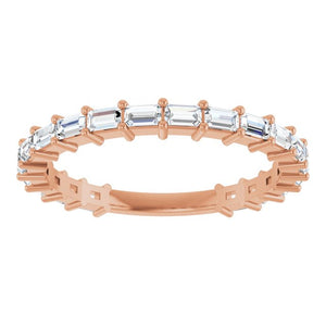 14K Yellow Gold 3/4 CTW Round Natural Diamond Anniversary Band