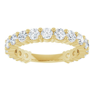 14K Yellow Gold 3/4 CTW Round Natural Diamond Anniversary Band