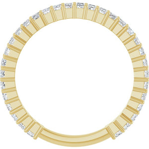 14K Yellow Gold 3/4 CTW Round Natural Diamond Anniversary Band