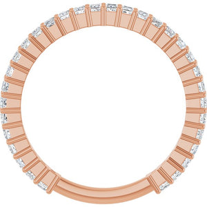 14K Yellow Gold 3/4 CTW Round Natural Diamond Anniversary Band