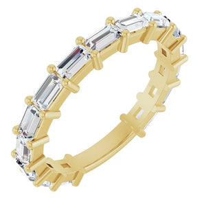 14K Yellow Gold 3/4 CTW Round Natural Diamond Anniversary Band