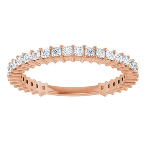 14K Yellow Gold 3/4 CTW Round Natural Diamond Anniversary Band