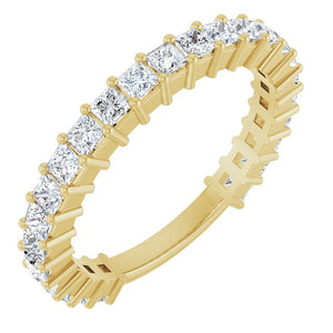14K Yellow Gold 3/4 CTW Round Natural Diamond Anniversary Band