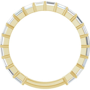 14K Yellow Gold 3/4 CTW Round Natural Diamond Anniversary Band