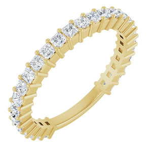 14K Yellow Gold 3/4 CTW Round Natural Diamond Anniversary Band