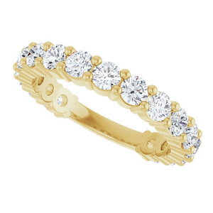 14K Yellow Gold 3/4 CTW Round Natural Diamond Anniversary Band