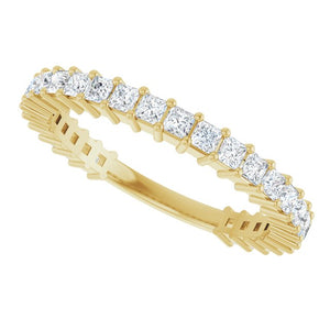 14K Yellow Gold 3/4 CTW Round Natural Diamond Anniversary Band