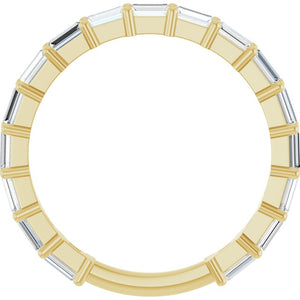 14K Yellow Gold 3/4 CTW Round Natural Diamond Anniversary Band