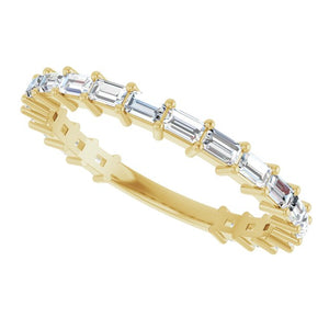 14K Yellow Gold 3/4 CTW Round Natural Diamond Anniversary Band