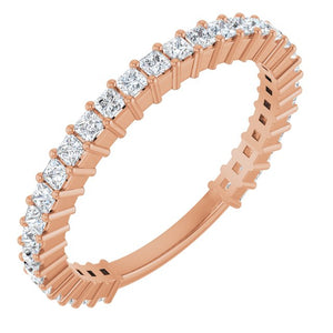14K Yellow Gold 3/4 CTW Round Natural Diamond Anniversary Band
