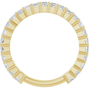 14K Yellow Gold 3/4 CTW Round Natural Diamond Anniversary Band
