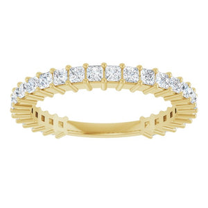 14K Yellow Gold 3/4 CTW Round Natural Diamond Anniversary Band