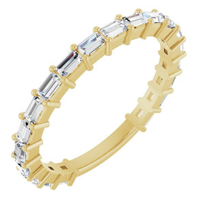 14K Yellow Gold 3/4 CTW Round Natural Diamond Anniversary Band