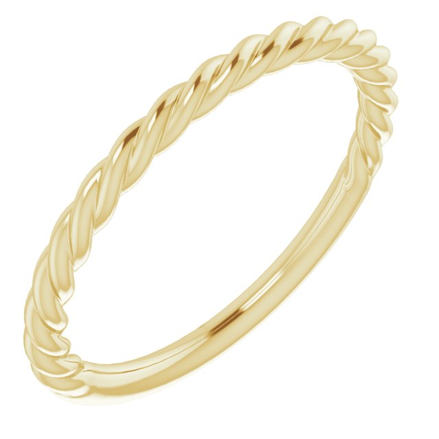 14K Gold Rope Standard-Fit Band