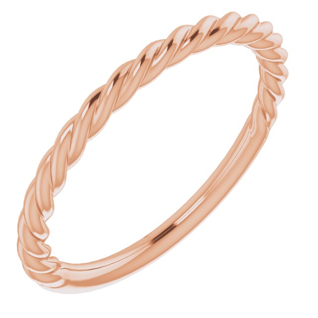 14K Gold Rope Standard-Fit Band