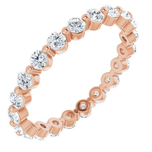 14K Gold Natural Diamond Eternity Band - Options Available