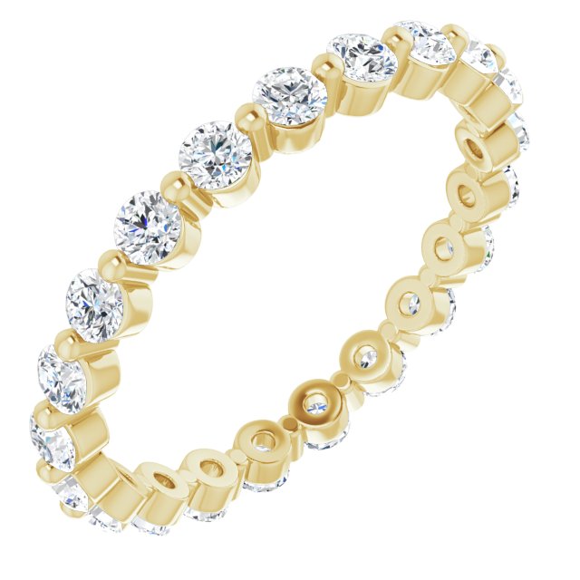 14K Gold Natural Diamond Eternity Band - Options Available