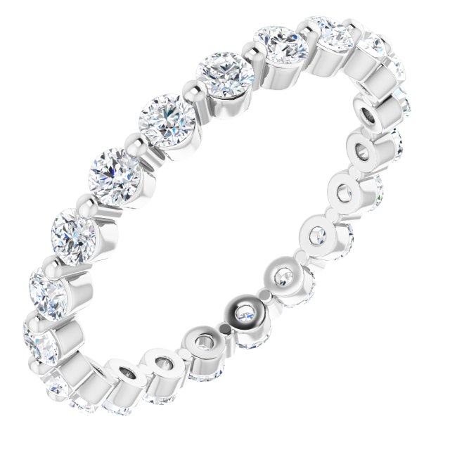 14K Gold Natural Diamond Eternity Band - Options Available