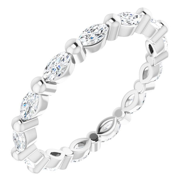 14K Gold Natural Diamond Eternity Band - Options Available