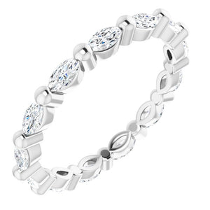 14K Gold Natural Diamond Eternity Band - Options Available