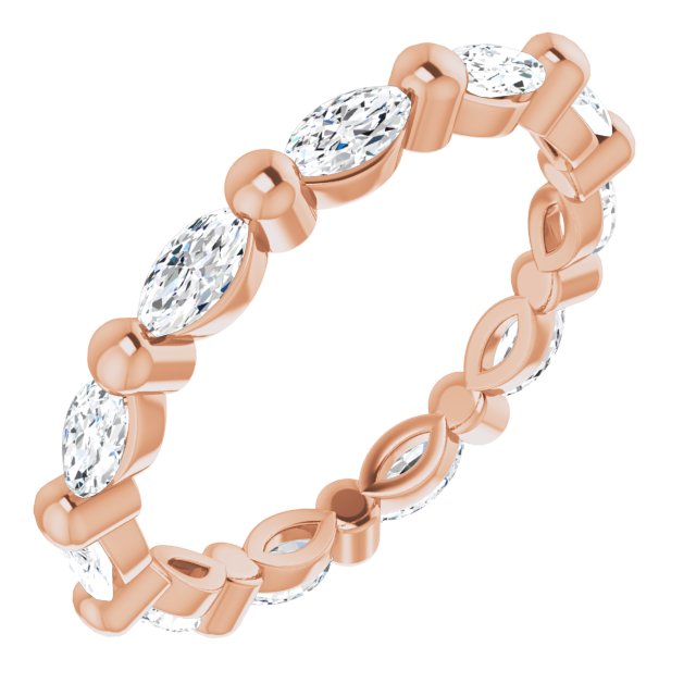 14K Gold Natural Diamond Eternity Band - Options Available