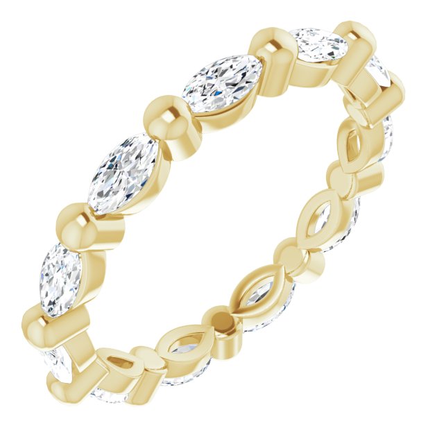 14K Gold Natural Diamond Eternity Band - Options Available
