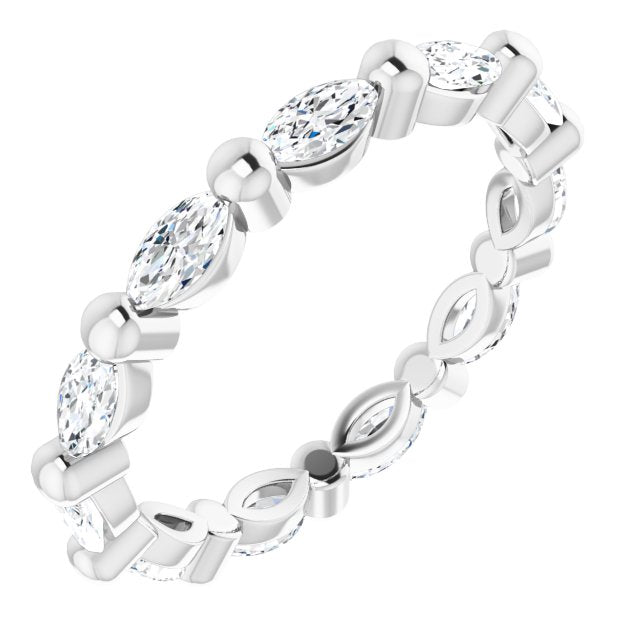 14K Gold Natural Diamond Eternity Band - Options Available