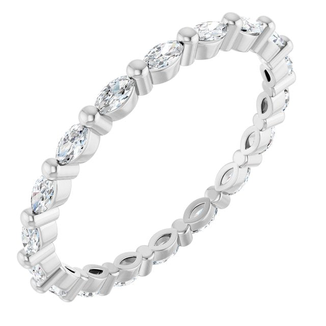14K Gold Natural Diamond Eternity Band - Options Available