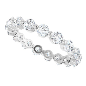 14K Gold Natural Diamond Eternity Band - Options Available