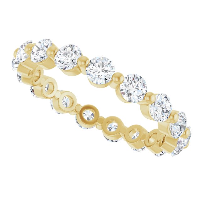 14K Gold Natural Diamond Eternity Band - Options Available