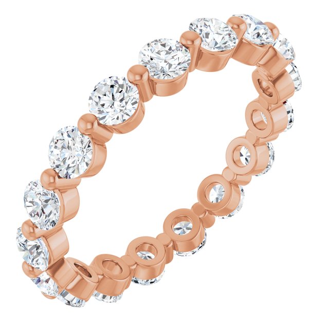 14K Gold Natural Diamond Eternity Band - Options Available