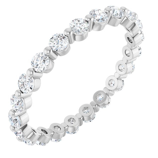 14K Gold Natural Diamond Eternity Band - Options Available