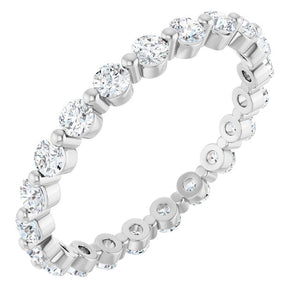 14K Gold Natural Diamond Eternity Band - Options Available