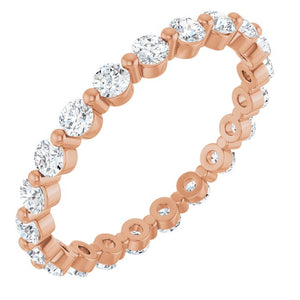 14K Gold Natural Diamond Eternity Band - Options Available
