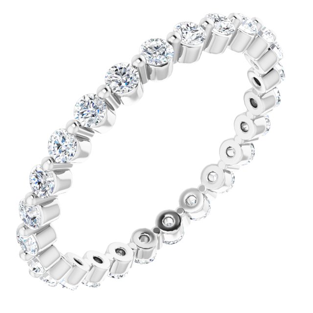 14K Gold Natural Diamond Eternity Band - Options Available