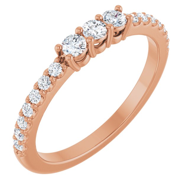 14K Gold & Platinum Natural Diamond Anniversary Band - Options Available