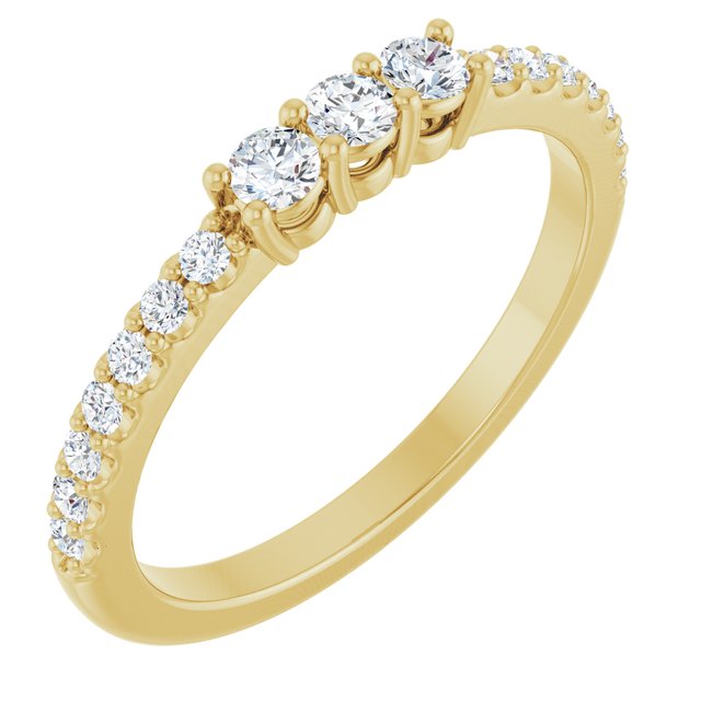 14K Gold Natural Diamond Anniversary Band - Options Available