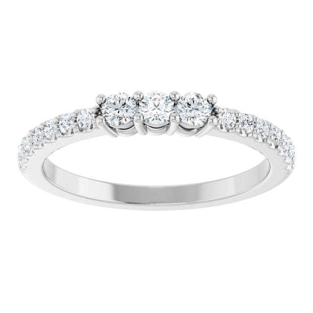 14K Gold Natural Diamond Anniversary Band - Options Available