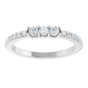 14K Gold Natural Diamond Anniversary Band - Options Available