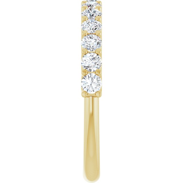 14K Yellow 1/2 CTW Natural Diamond Anniversary Band