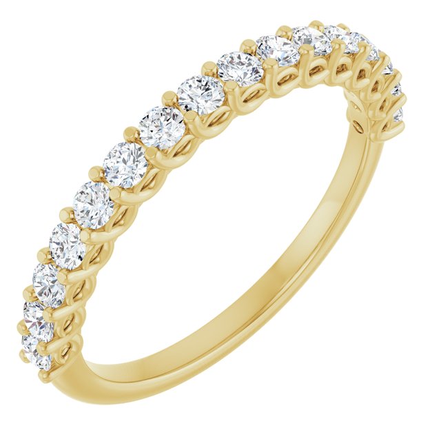 14K Yellow Gold 1/2 CTW Natural Diamond Anniversary Ring