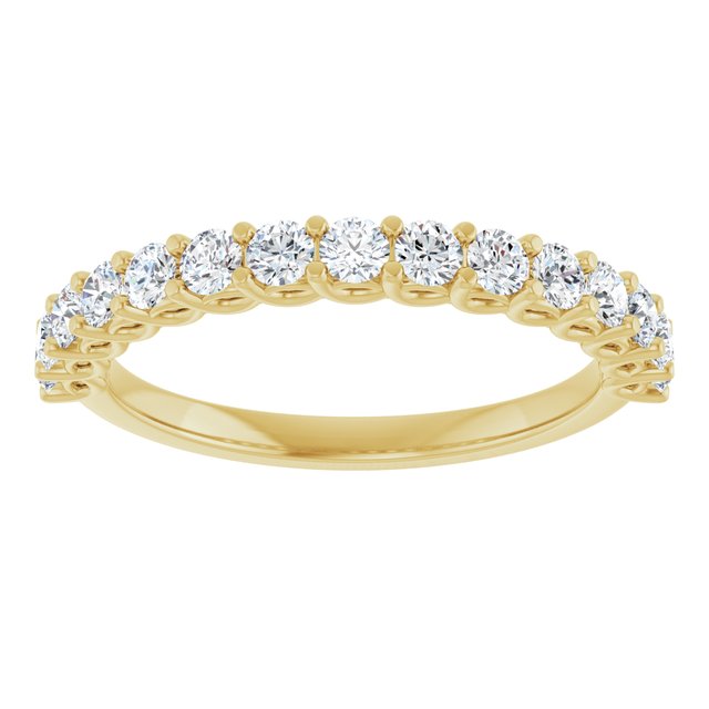 14K Yellow 1/2 CTW Natural Diamond Anniversary Band