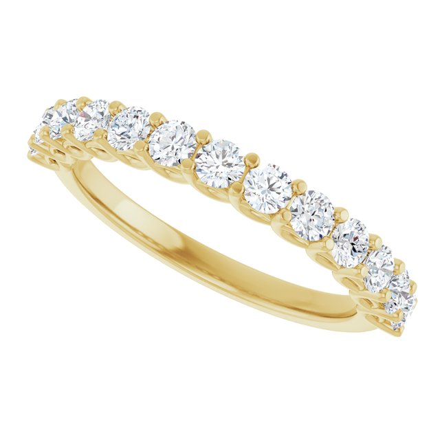 14K Yellow 1/2 CTW Natural Diamond Anniversary Band