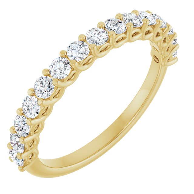 14K Yellow Gold 1/2 CTW Natural Diamond Anniversary Ring