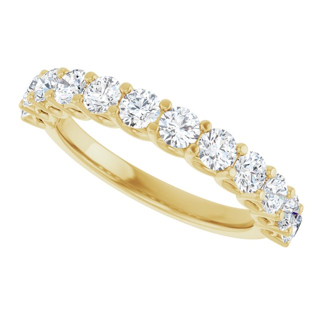 14K Yellow 1/2 CTW Natural Diamond Anniversary Band